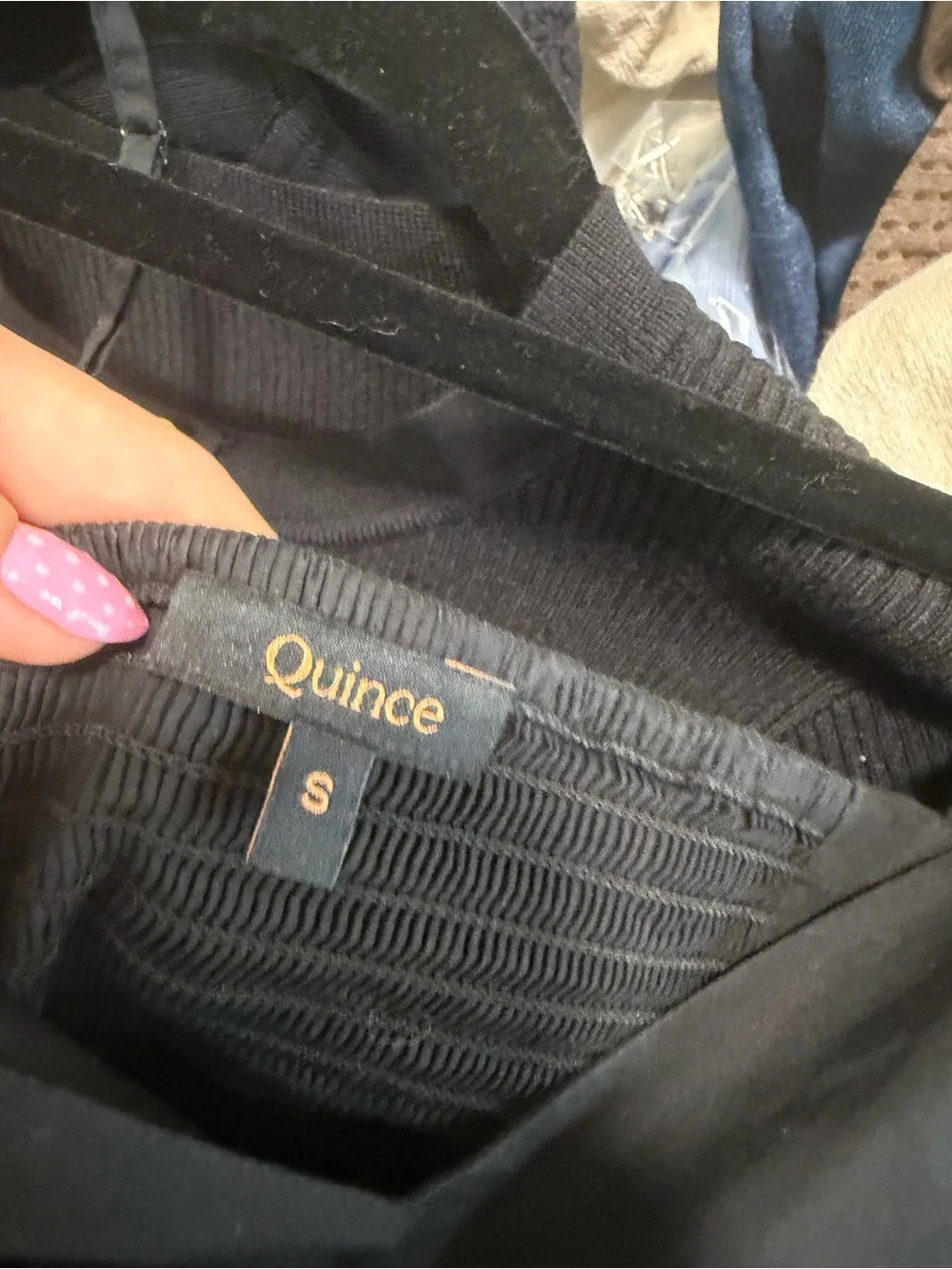 Quince Black dress size small